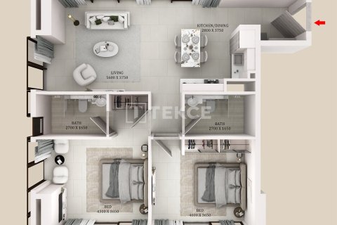 Apartmen di Dubai Sports City, UAE 1 bilik tidur, 75 meter persegi № 738774 - foto 17