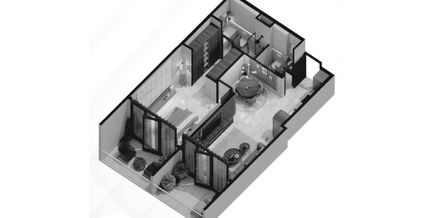 Apartemen di Albab Views di Dubai South (Dubai World Central), UEA 1 kamar tidur, 60 m2 nomor 646218