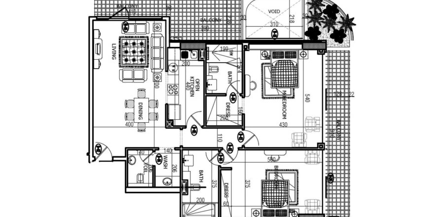 Apartman u Mackerel Tower u Deira, Dubai, UAE 147.07 m2, 2 spavaćih soba Br. 705170