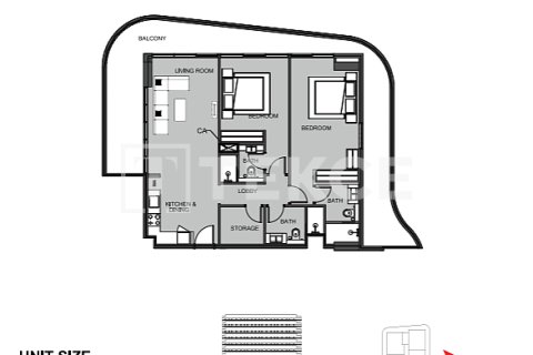 Διαμέρισμα σε Dubai Land, ΗΑΕ 2 υπνοδωμάτια, 113 τ.μ. Αρ. 662515 - φωτογραφία 20