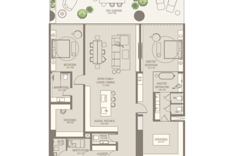 Vila u gradu Sheikh Zayed Road, Dubai, UAE 2 spavaće sobe, 332 m2 Br. 690078 - Slika 5