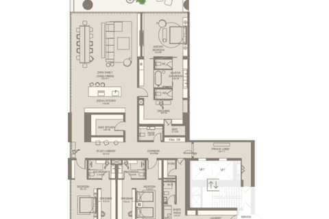Vila u gradu Sheikh Zayed Road, Dubai, UAE 2 spavaće sobe, 332 m2 Br. 690078 - Slika 6