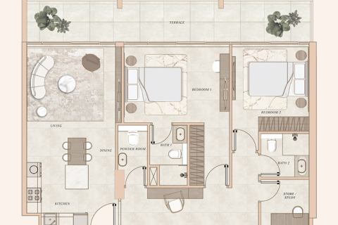 Apartment in Al Furjan, Dubai, UAE 1 bedroom, 75 sq.m. № 690133 - photo 5