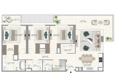 Apartamento en venta en Dubai Hills Estate, Dubai, EAU 3 dormitorios, 171 m2 № 737998 - foto 10