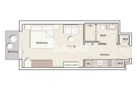 Apartemen di Dubai South (Dubai World Central), UEA 1 ruangan, 40 m2 nomor 766080 - foto 11