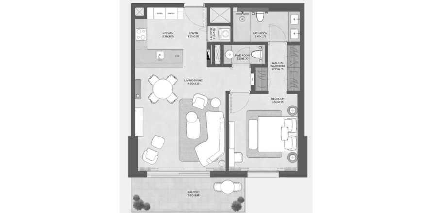 Apartamento en Dubai, EAU 82.6 m² № 691944