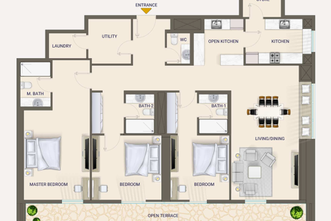 Dzīvoklis Nexara Tower by 7th Key Jumeirah Village Circle, Dubaijā, AAE 1 istaba, 61 m2 Nr. 728580 - attēls 18