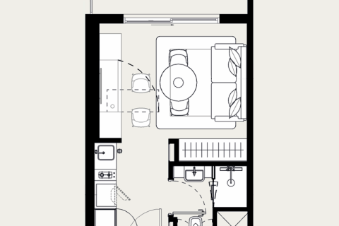 Apartman u Azizi Leily u Al Jaddaf, Dubai, UAE 1 soba, 31 m2 Br. 728583 - fotografija 11
