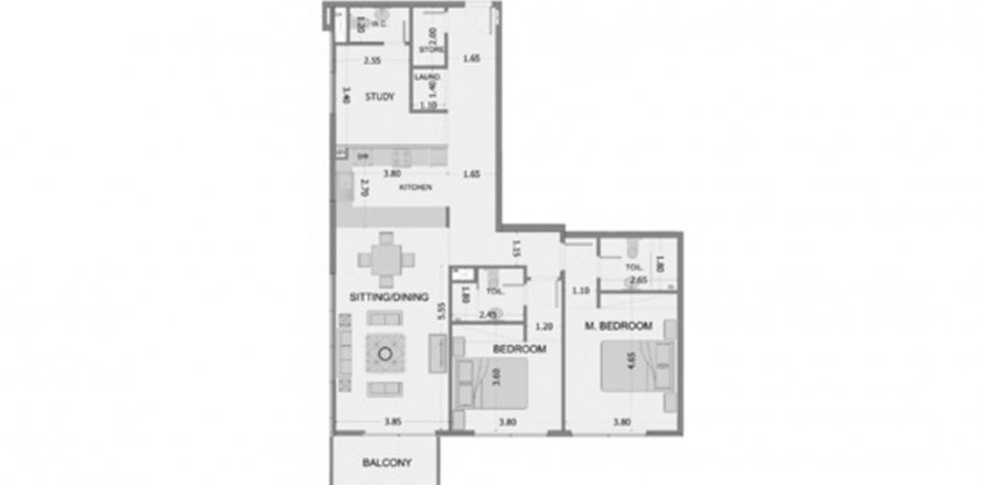 Apartmán v Mayas Sea View v Dubai, SAE 2 spálne, 141.03 m2 č. 536525