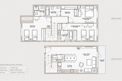 Apartament de vânzare în Yas Island, Abu Dhabi, EAU 3 dormitoare, 147 mp. №701823 - poză 20