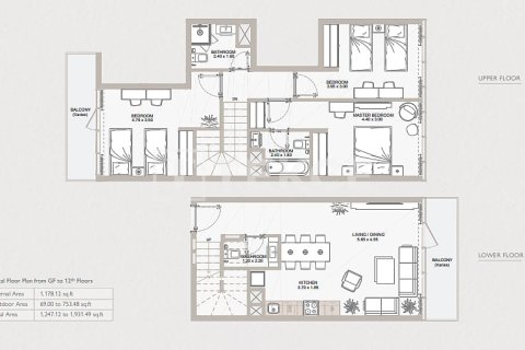 Apartament de vânzare în Yas Island, Abu Dhabi, EAU 3 dormitoare, 147 mp. №701823 - poză 18