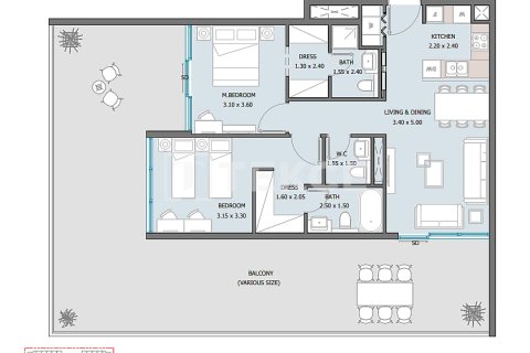 Byt v Masdar City, Abu Dhabi, SAE 2 ložnice, 100 m² Č.: 701824 - fotografie 19