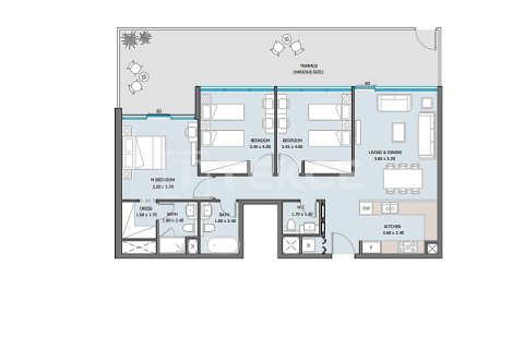 Byt v Masdar City, Abu Dhabi, SAE 2 ložnice, 100 m² Č.: 701824 - fotografie 20
