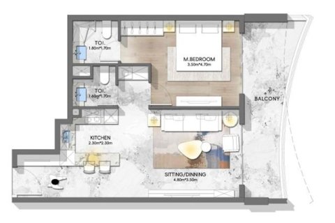 Apartemen di Dubai, UEA 1 kamar tidur, 65 m2 nomor 704435 - foto 20