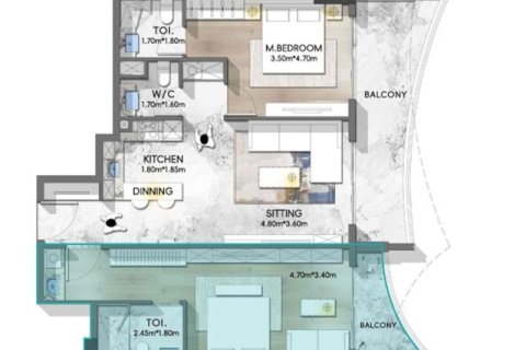Apartemen di Dubai, UEA 1 kamar tidur, 65 m2 nomor 704435 - foto 21