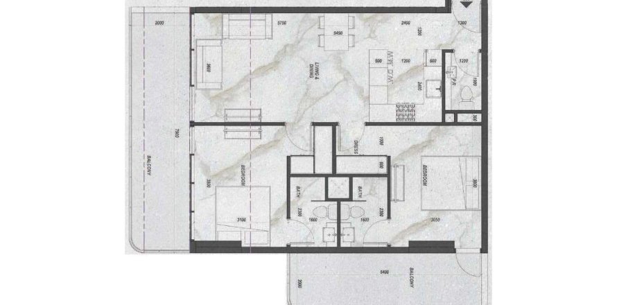 Appartamento a International City, Dubai, EAU 2 camere da letto, 126.75 mq. № 657161