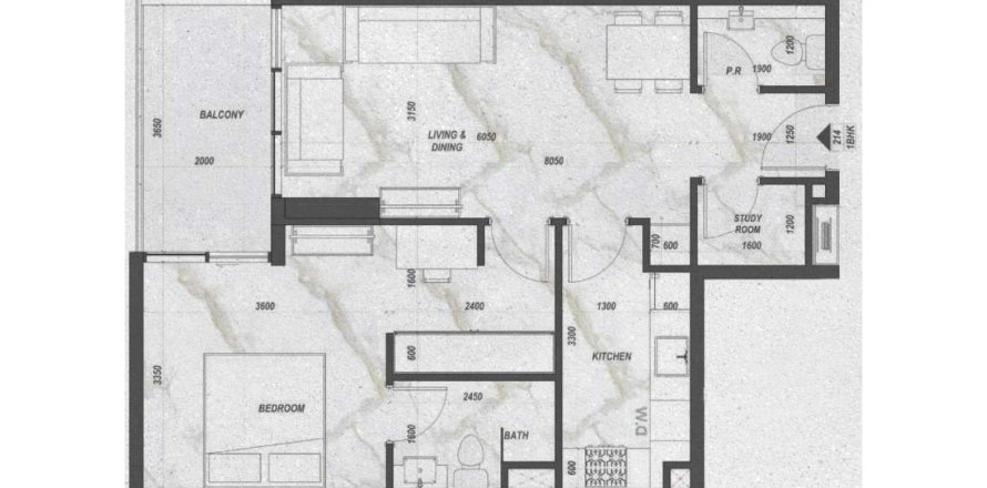 Appartement in International City, Dubai, VAE 1 slaapkamer, 68.6 vr.m. nr 657159
