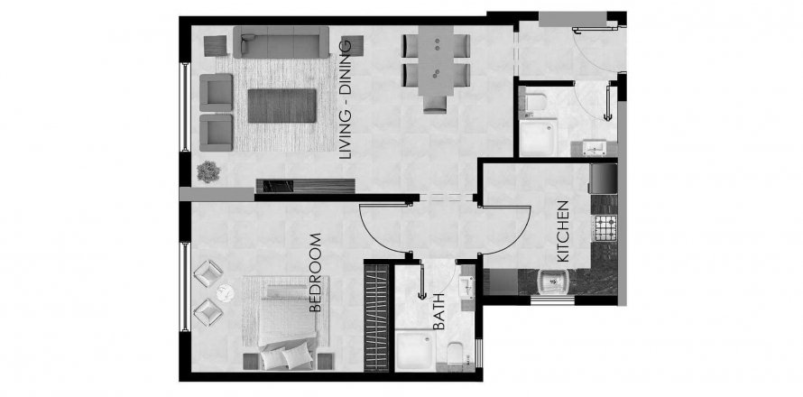 Appartement in International City, Dubai, VAE 1 slaapkamer, 110.25 vr.m. nr 564929