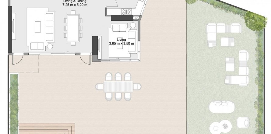 Tlocrt Apartman «3 bedroom», 3 spavaće sobe u Azura Residences