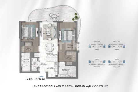 Huoneisto Golf City, Dubai, Arabiemiraatit 2 makuuhuonetta, 108 m2 № 760863 - kuva 25