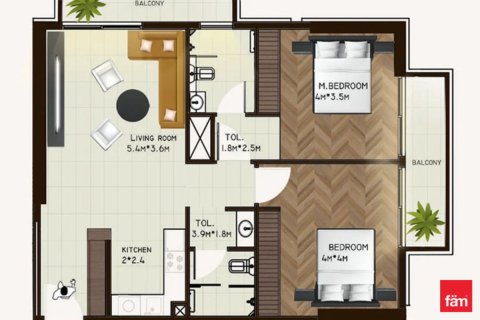 Byt v International City, Dubai, SAE 2 ložnice, 86.1 m² Č.: 647821 - fotografie 10
