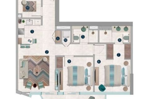 Διαμέρισμα σε Dubai Land, ΗΑΕ 2 υπνοδωμάτια, 95 τ.μ. Αρ. 704446 - φωτογραφία 8