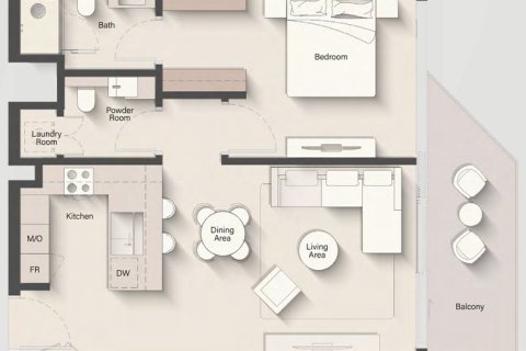 Leilighet til salgs i Jumeirah Islands, Dubai, Emiratene 1 soverom, 76 kvm Nr. 704450 - Foto 18