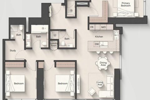 Leilighet til salgs i Jumeirah Islands, Dubai, Emiratene 1 soverom, 76 kvm Nr. 704450 - Foto 20