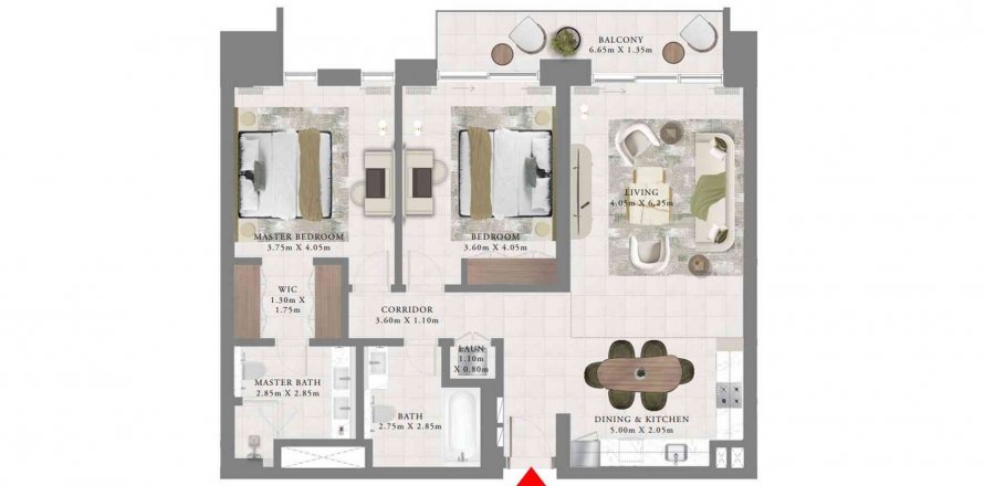 Apartament w Dubai Creek Harbour (The Lagoons), Dubai, ZEA 2 sypialnie, 119.75 mkw. nr 403370