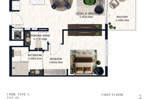 Appartamento in vendita a Al Marjan Island, Ras Al Khaimah, EAU 1 camera da letto, 70 mq. № 693575 - foto 18