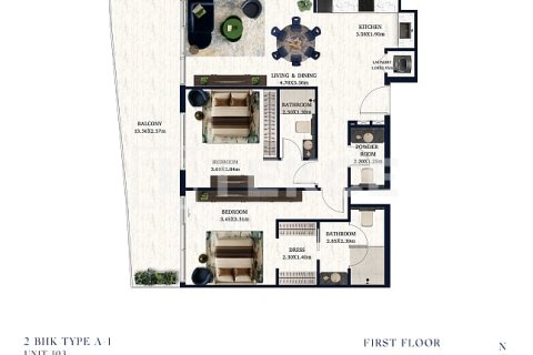 Apartment til salg i Al Marjan Island, Ras Al Khaimah, UAE 1 værelse, 35 kvm № 693574 - foto 16