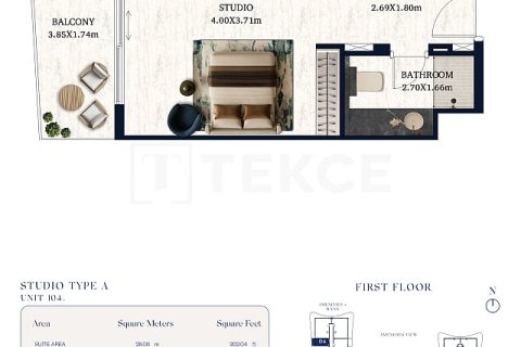 Apartment til salg i Al Marjan Island, Ras Al Khaimah, UAE 1 værelse, 35 kvm № 693574 - foto 14