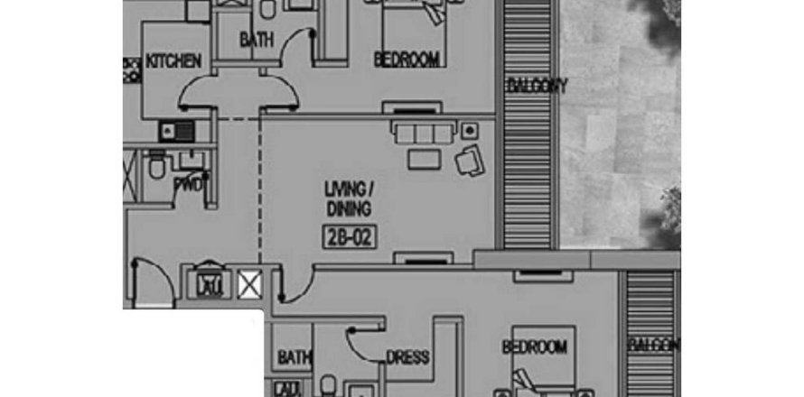 Lägenhet i Majan, Dubai, UAE 2 sovrum, 122.52 kvm Nr. 455112