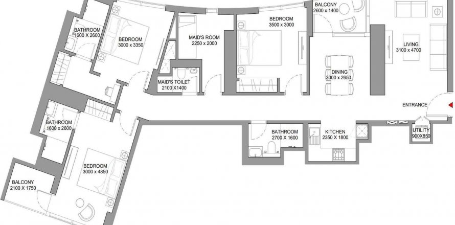 Apartman u SKYSCAPE AVENUE u Nadd Al Sheba, Dubai, UAE 148.2 m2, 3 spavaćih soba Br. 489306