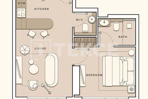 Huoneisto Jumeirah Village Circle, Dubai, Arabiemiraatit 1 makuuhuone, 52 m2 № 730906 - kuva 15