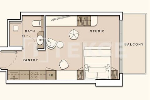Apartament në Jumeirah Village Circle, Dubai, Emiratet e Bashkuara Arabe 1 dhomë, 33 m2. № 730905 - Foto 14
