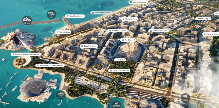 Huoneisto Saadiyat Island, Abu Dhabi, Arabiemiraatit 1 makuuhuone, 89 m2 № 716557