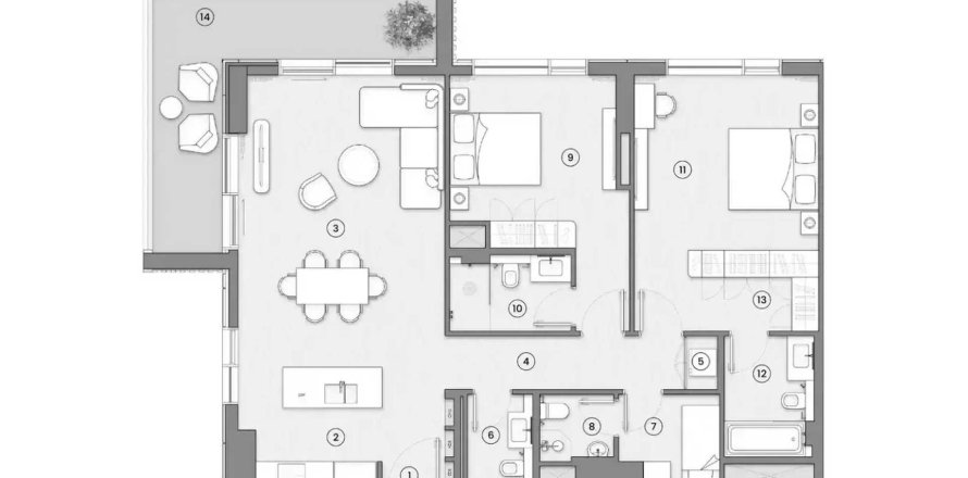 Пәтер Tara Park, Аль-Рим, Абу-Даби, БАӘ-да 2 жатын бөлмелер, 143.54 м² № 709588