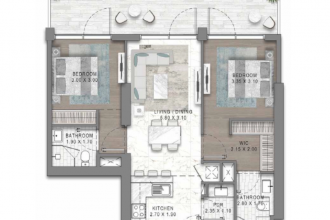 Apartament në Dubai, Emiratet e Bashkuara Arabe 2 dhoma gjumi, 124 m2. № 598543 - Foto 19