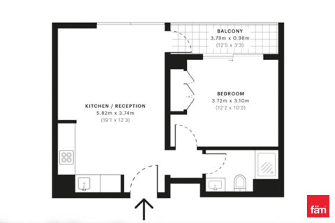 Apartment til salg i Dubai, UAE 1 soveværelse, 45.5 kvm № 709961 - foto 12