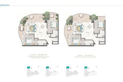 Lägenhet till försäljning i Business Bay, Dubai, UAE  Nr. 728525 - fotografi 6