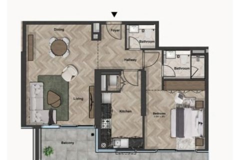 Byt v Dubai Sports City, SAE 1 pokoj, 38 m² Č.: 704505 - fotografie 14