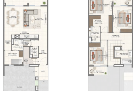 Řadový dům v The Valley, Dubai, SAE 3 ložnice, 210 m² Č.: 704503 - fotografie 18