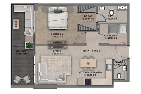 Apartamento para venda em Al Furjan, Dubai, EAU 1 quarto, 75 m2 № 704502 - foto 20