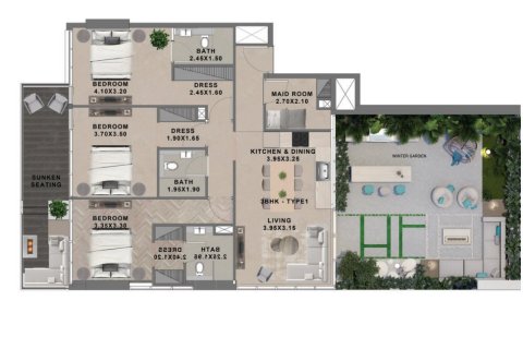 Apartamento para venda em Al Furjan, Dubai, EAU 1 quarto, 75 m2 № 704502 - foto 22
