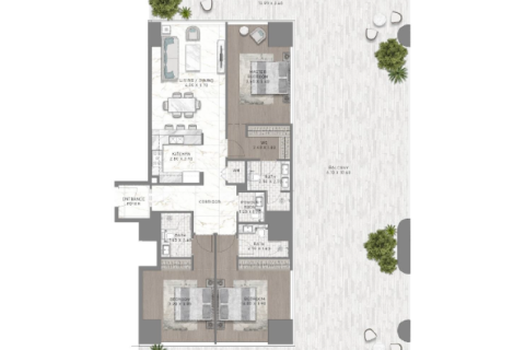 Apartmen di Dubai Harbour, UAE 1 bilik tidur, 69 meter persegi № 690216 - foto 9