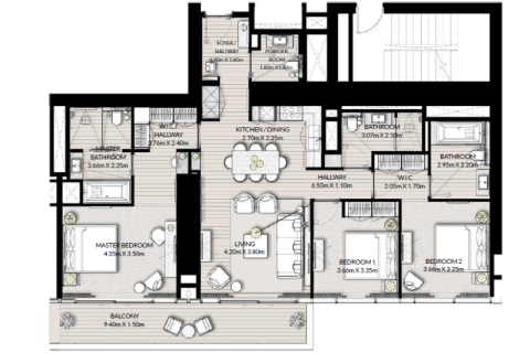 Apartment sa Dubai Marina, UAE 1 silid-tulugan № 690215 - larawan 9