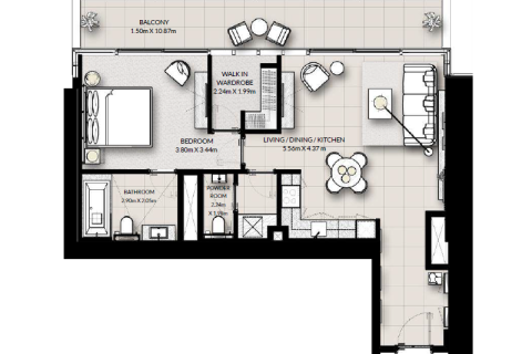 Apartment sa Dubai Marina, UAE 1 silid-tulugan № 690215 - larawan 7
