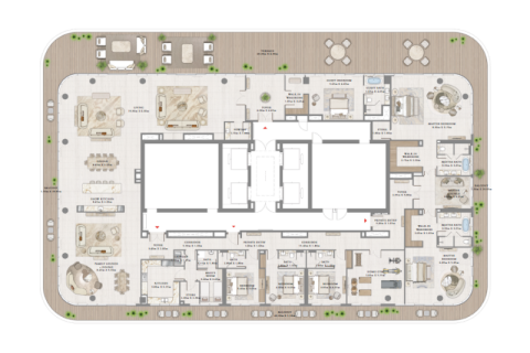 Wohnung zum Verkauf in Dubai Harbour, Dubai, VAE 1 Schlafzimmer, 69 m2 Nr. 690217 - Foto 12
