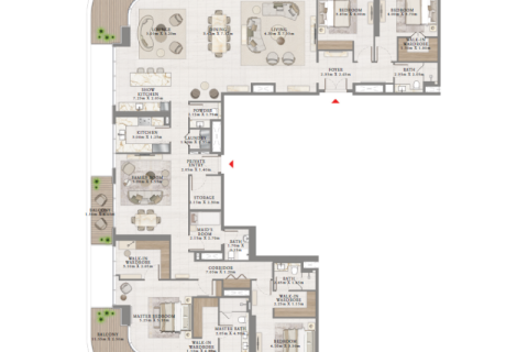Wohnung zum Verkauf in Dubai Harbour, Dubai, VAE 1 Schlafzimmer, 69 m2 Nr. 690217 - Foto 11